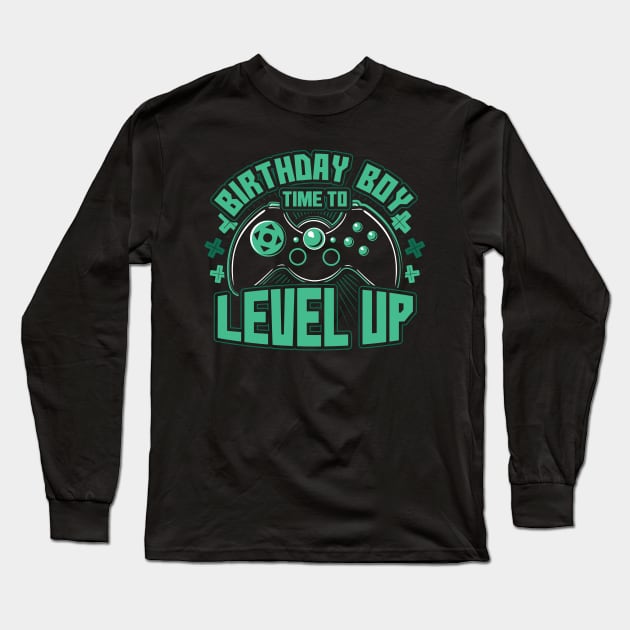 Birthday Boy Time to Level Up Long Sleeve T-Shirt by aneisha